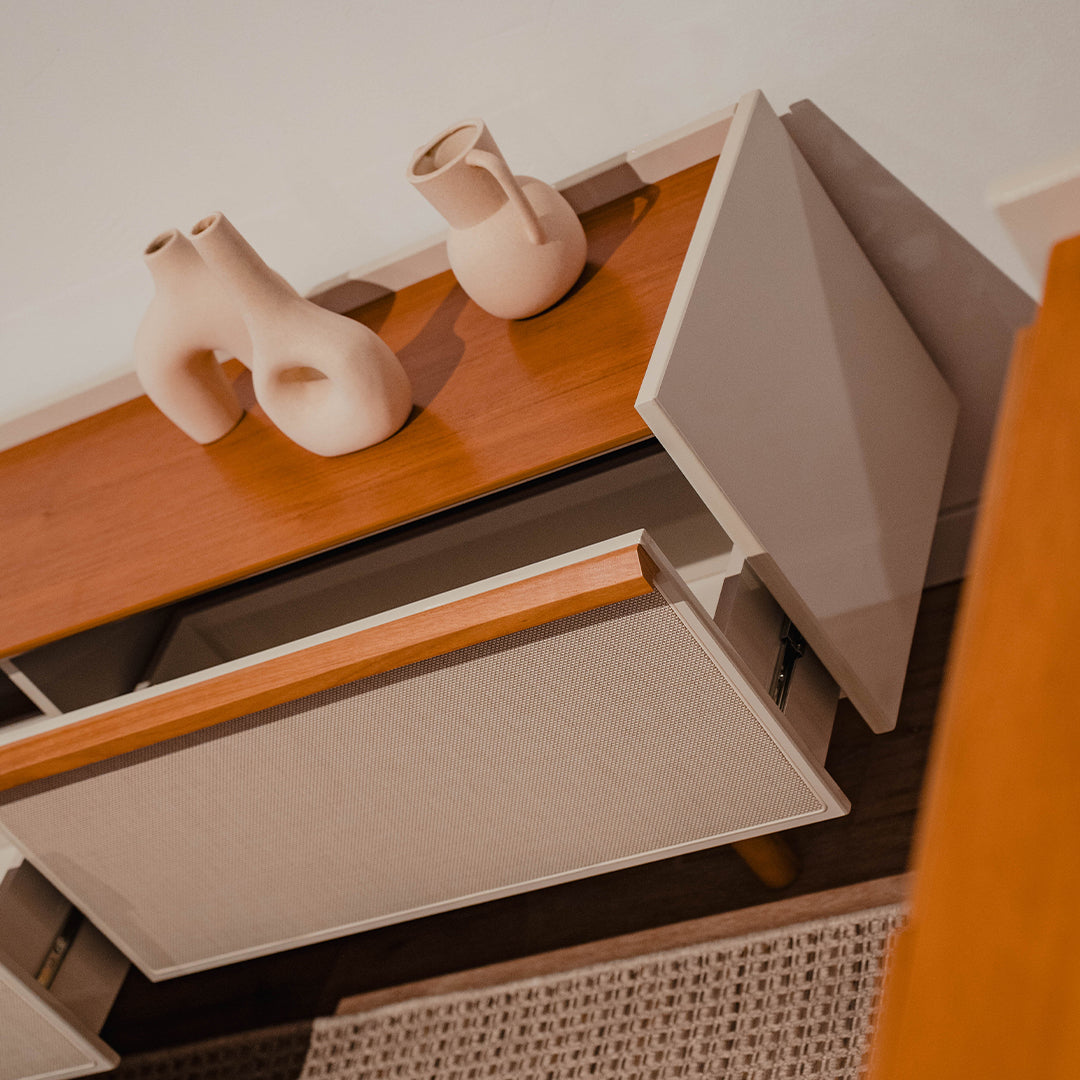 Rack para TV - Maldivas 2.2 - Línea Nevada - Blanco/Natural