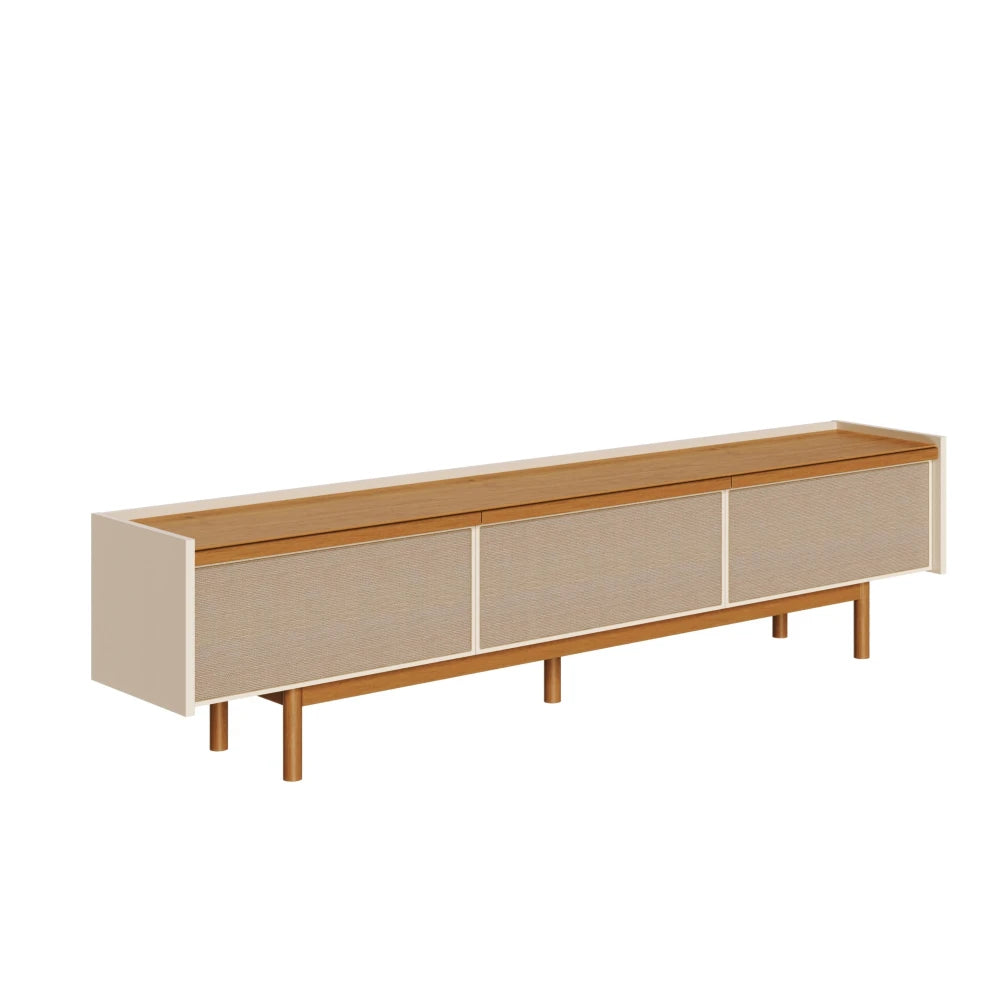 Rack para TV - Maldivas 2.2 - Línea Nevada - Blanco/Natural