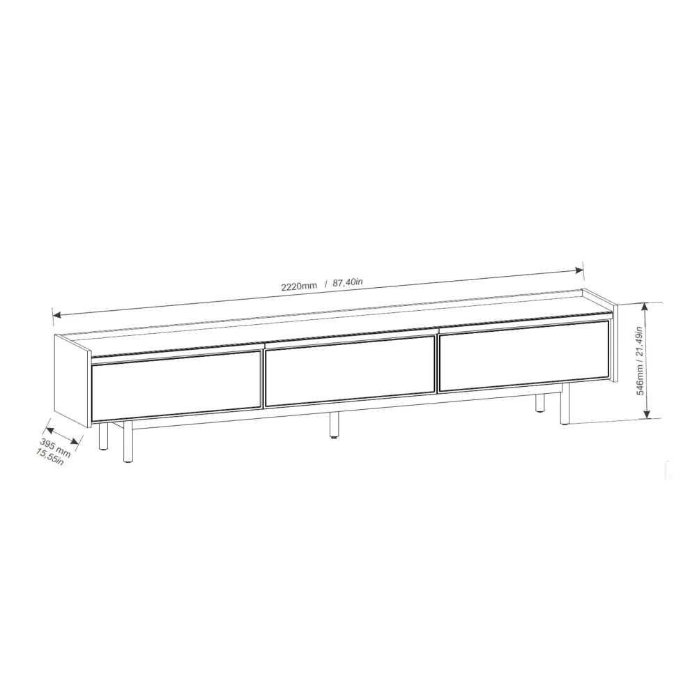 Rack para TV - Maldivas 2.2 - Línea Nevada - Natural