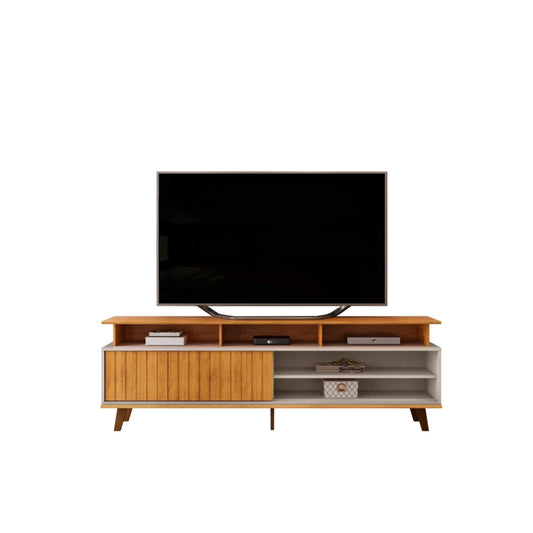 Rack para TV Flor - Terminación Cedro