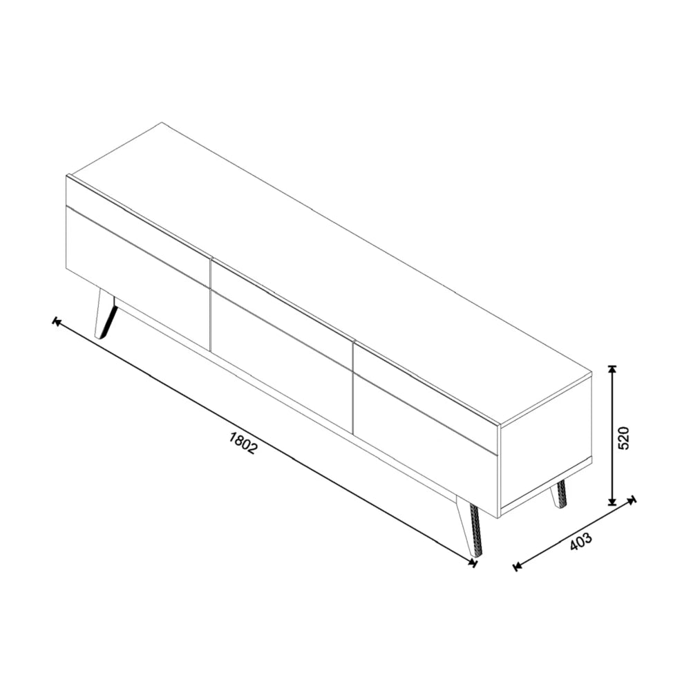 Rack para TV 1.8 - Línea Nevada - Blanco