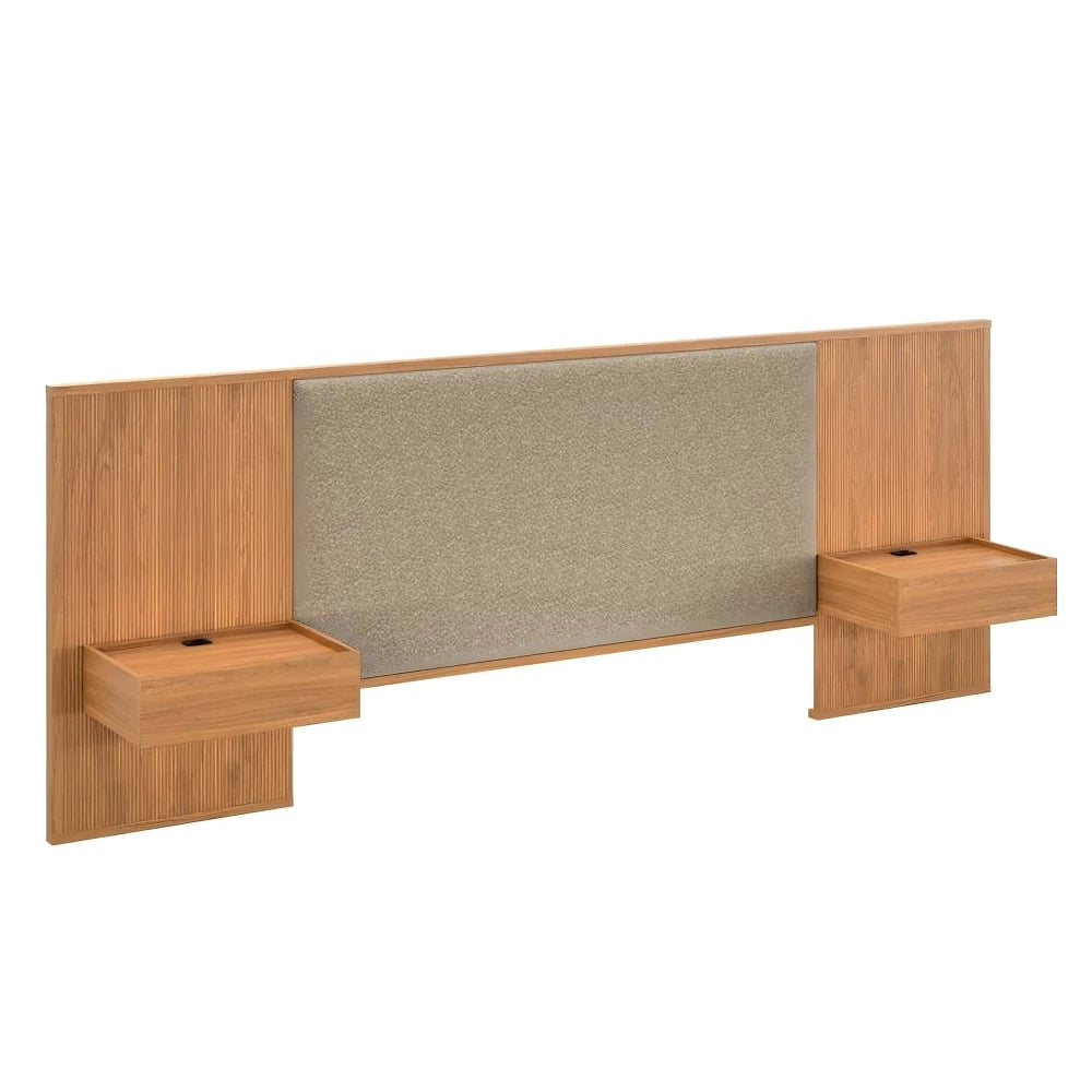 Respaldo 2 plazas con mesa de luz Tapizado - Nordik - Fix