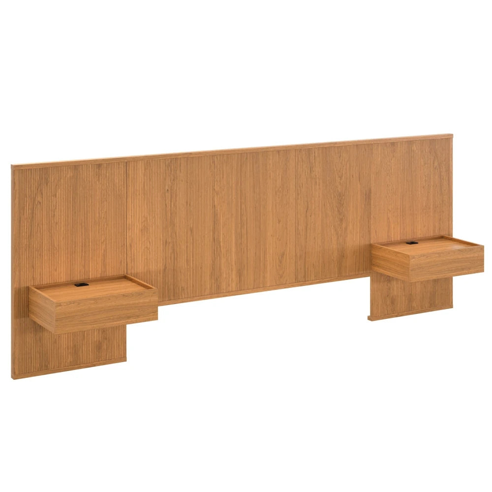 Respaldo King continuo con mesa de luz - Nordik - Fix