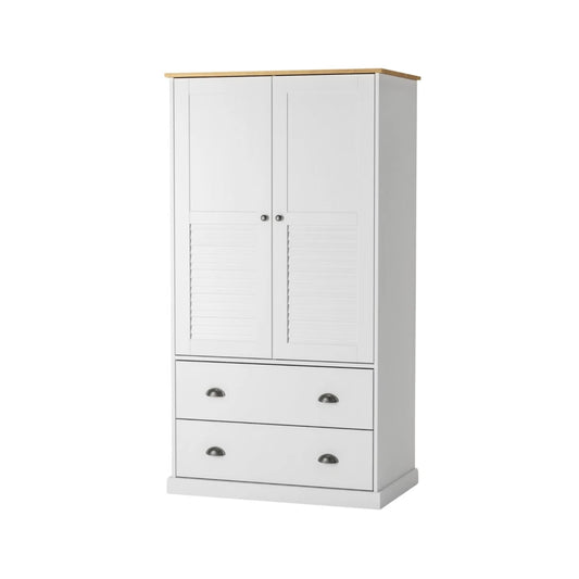 Ropero 2 Puertas - 2 Cajones - Línea Oslo - Blanco