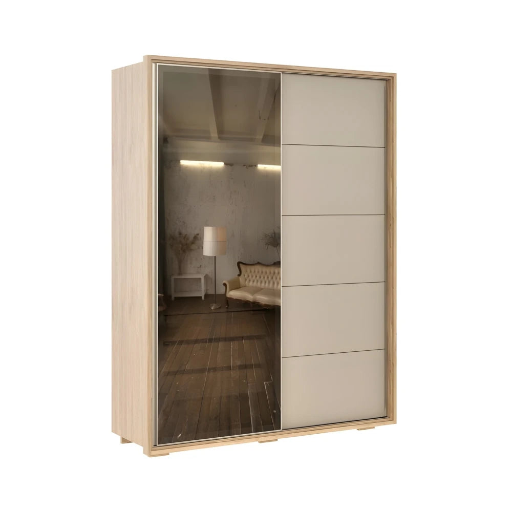 Ropero 2 puertas corredizas Nordik Reflect 1.8 - Beige