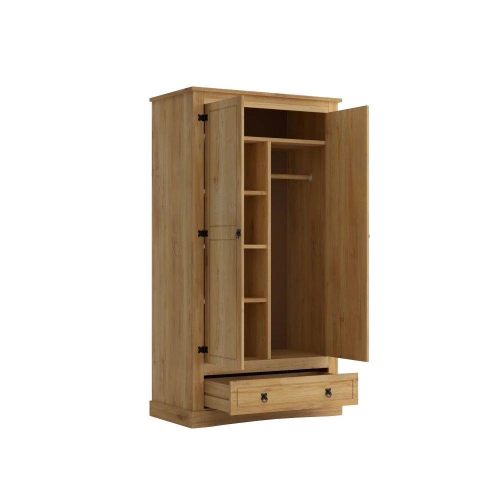 Ropero 2 puertas - Línea Monterrey - Nogal