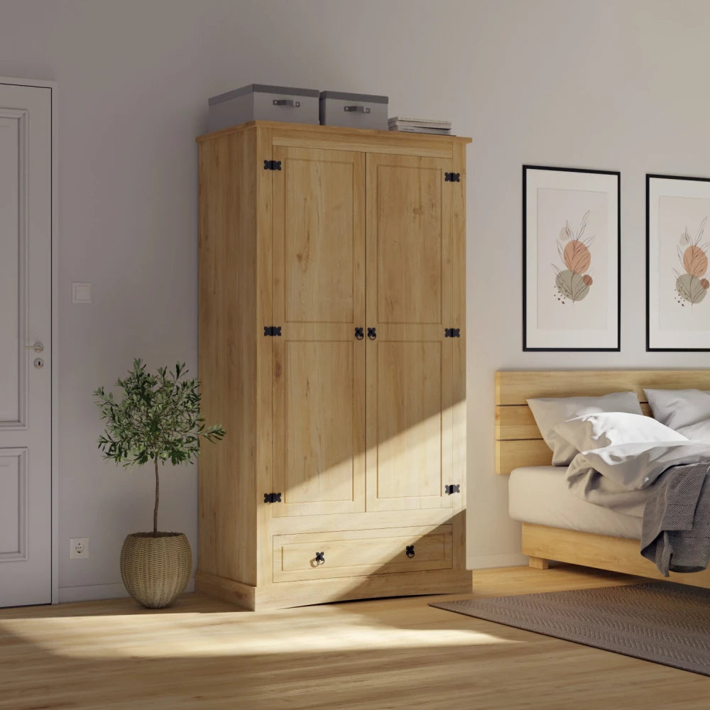 Ropero 2 puertas - Línea Monterrey - Nogal