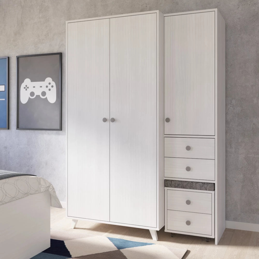 Ropero 3 Puertas Madera Maciza - Línea Versátil