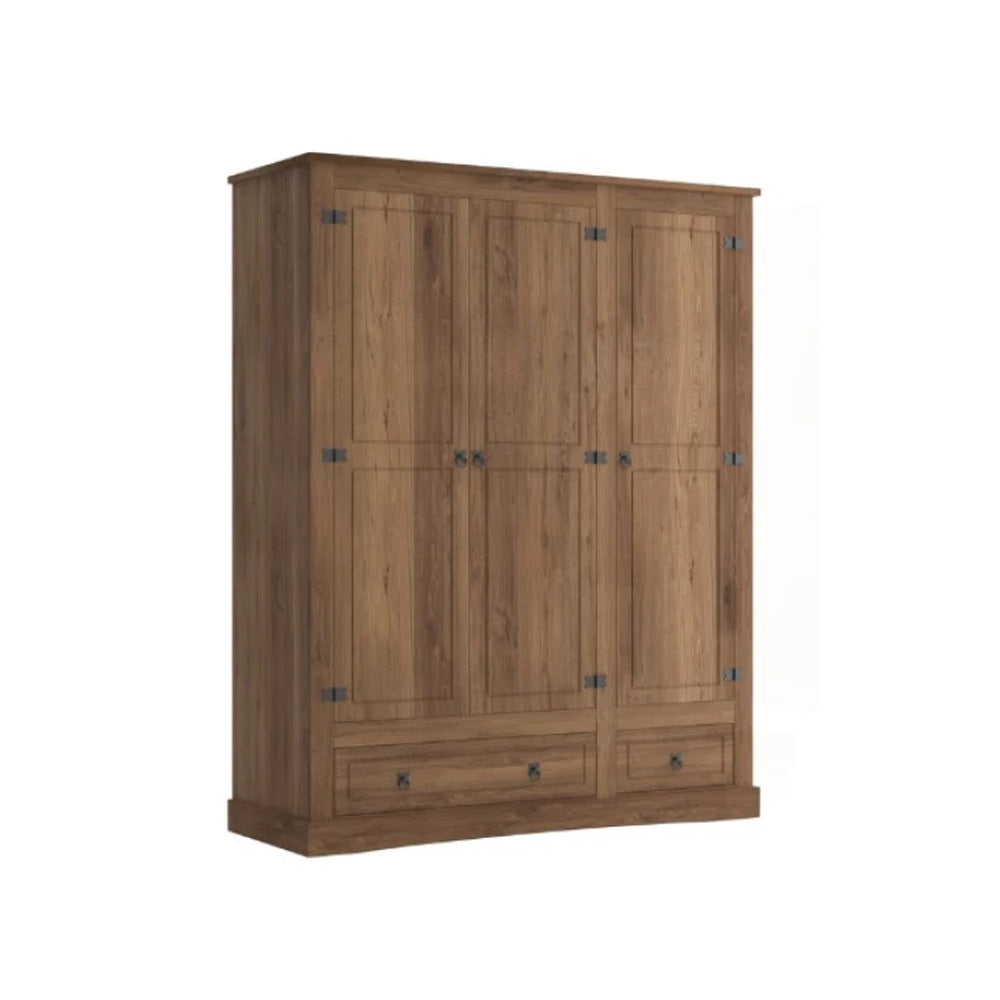 Ropero 3 Puertas - Madera Maciza - Blanco