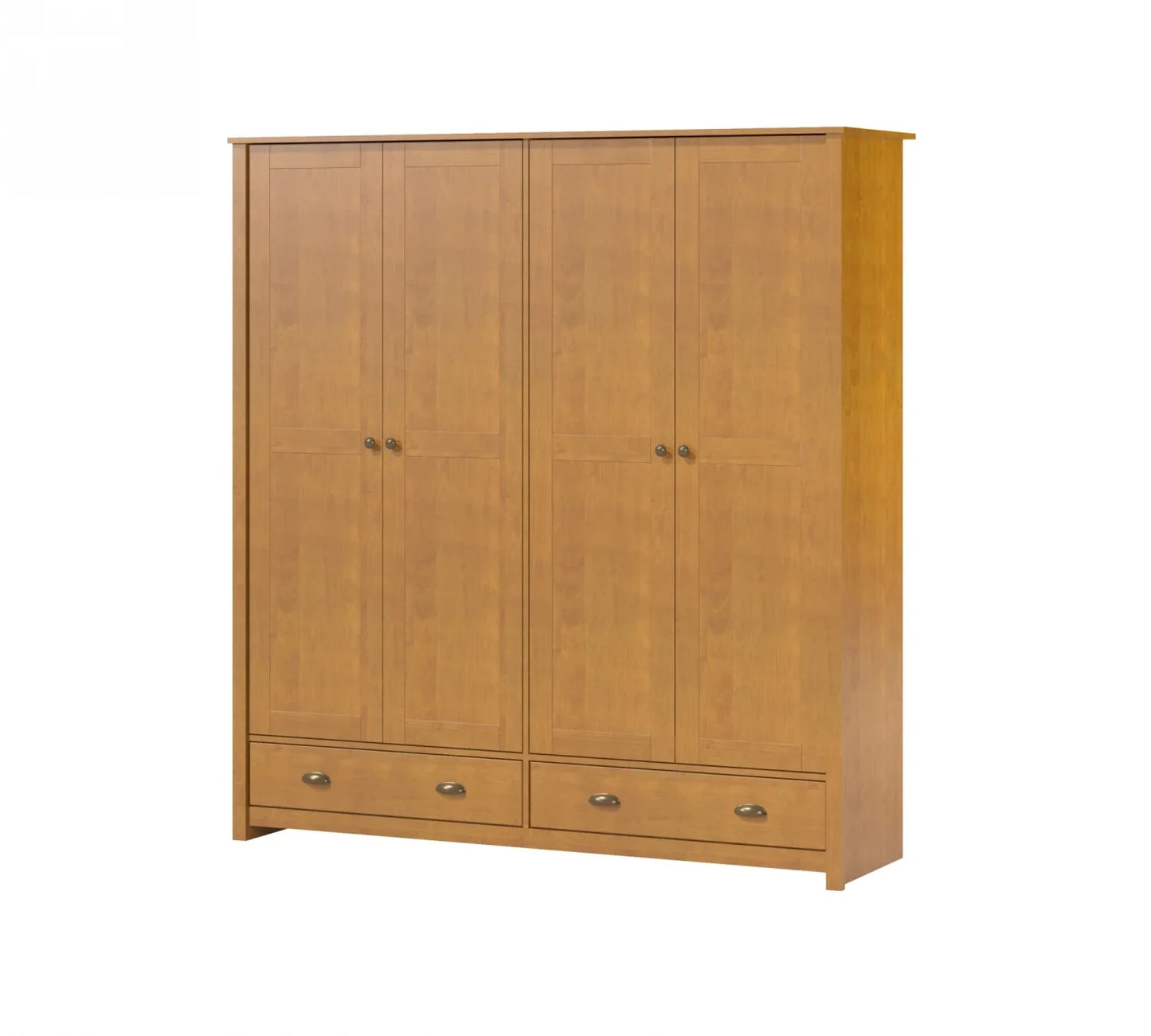 Ropero 4 puertas 2 cajones - Marrón - Línea Colonial