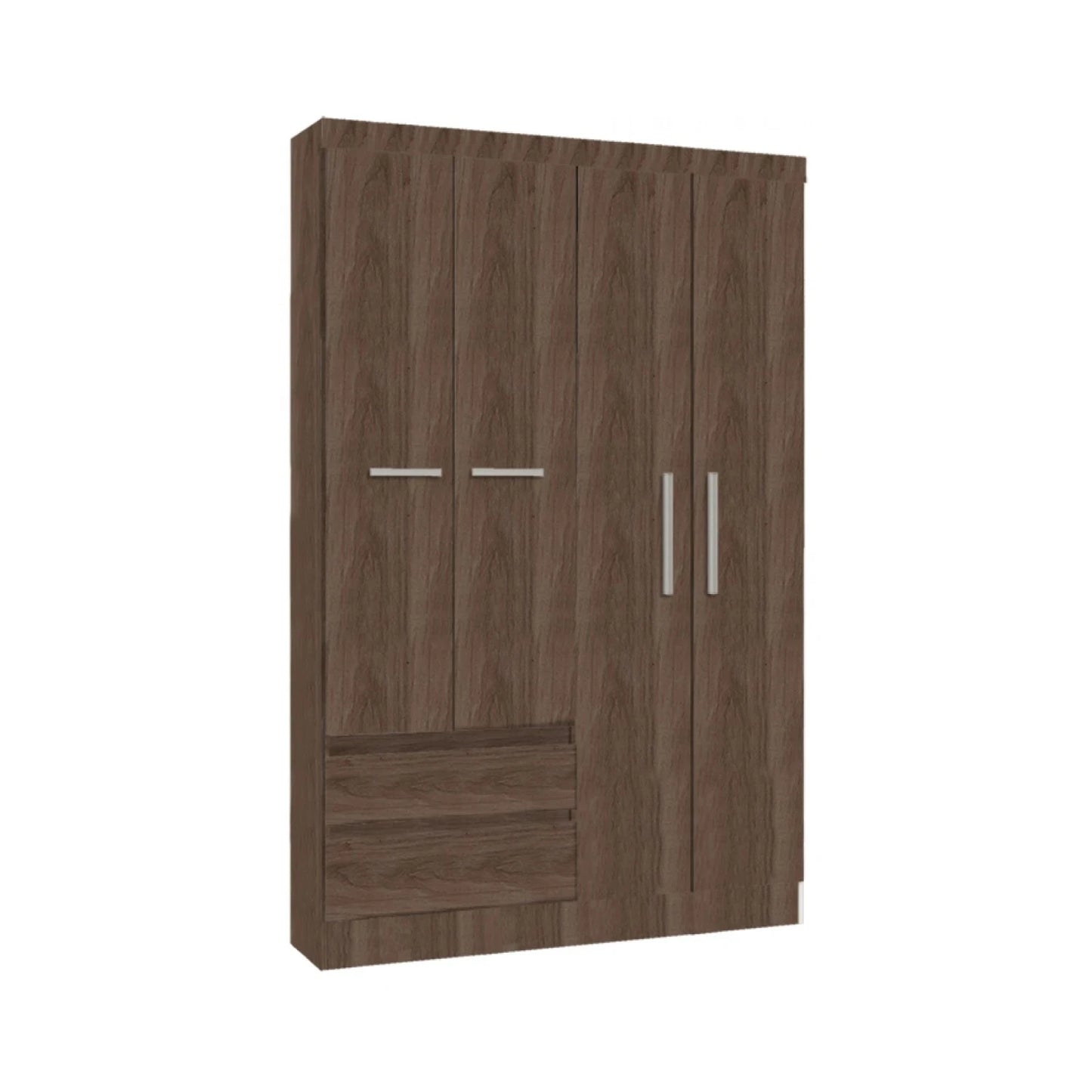 Ropero 4 Puertas en MDP - Línea FIT - Marrón