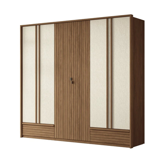 Ropero Dimitri 6 Puertas - Linea Fit - Marrón/Arena