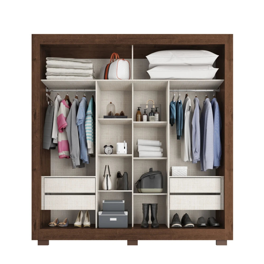 Ropero 2 Puertas Corredizas - Natural