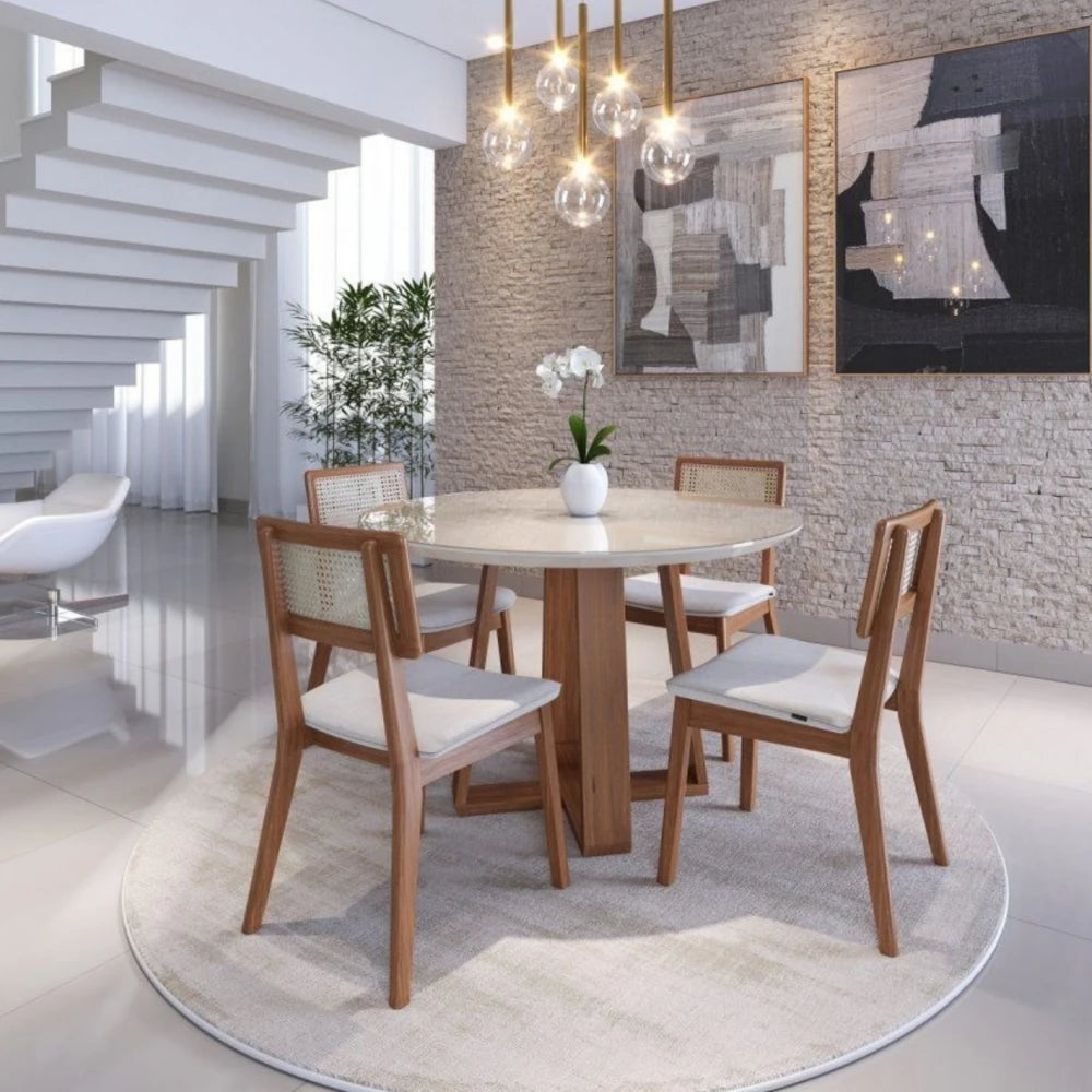 Silla de Comedor New - Línea Nevada - Lino Natural