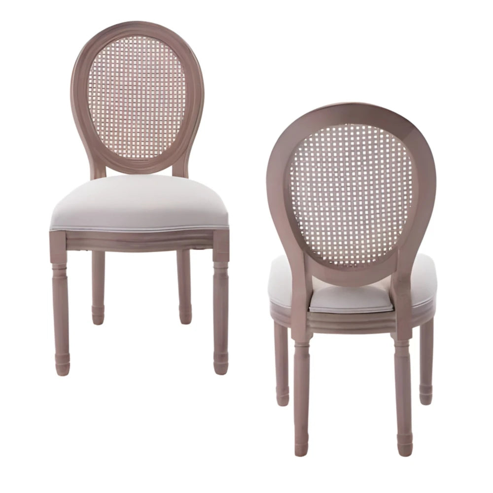 Silla de Comedor Tapizada Madera natural Luis XV - Línea Serena