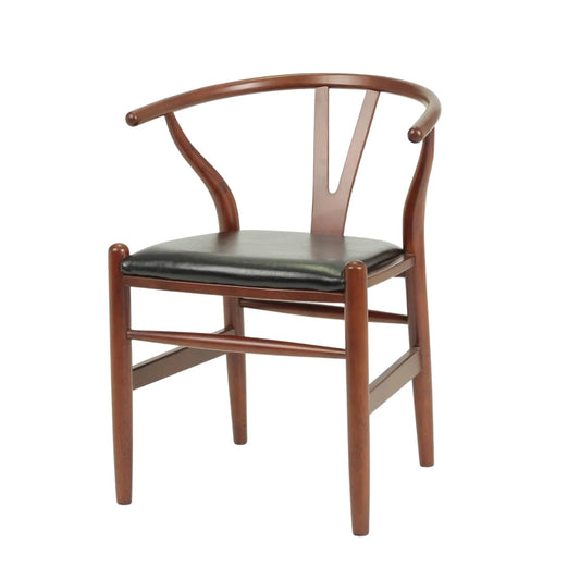 Silla Wishbone - Madera de Roble tapizada