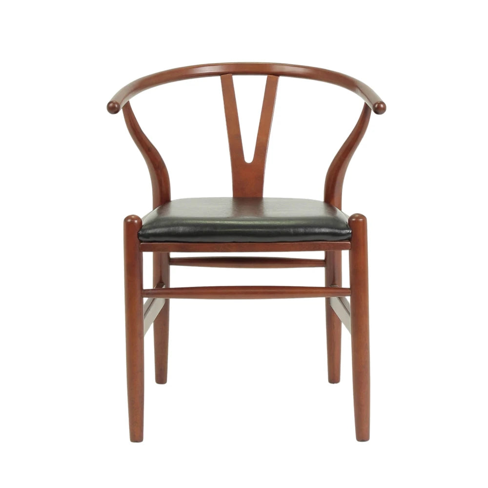 Silla Wishbone - Madera de Roble tapizada