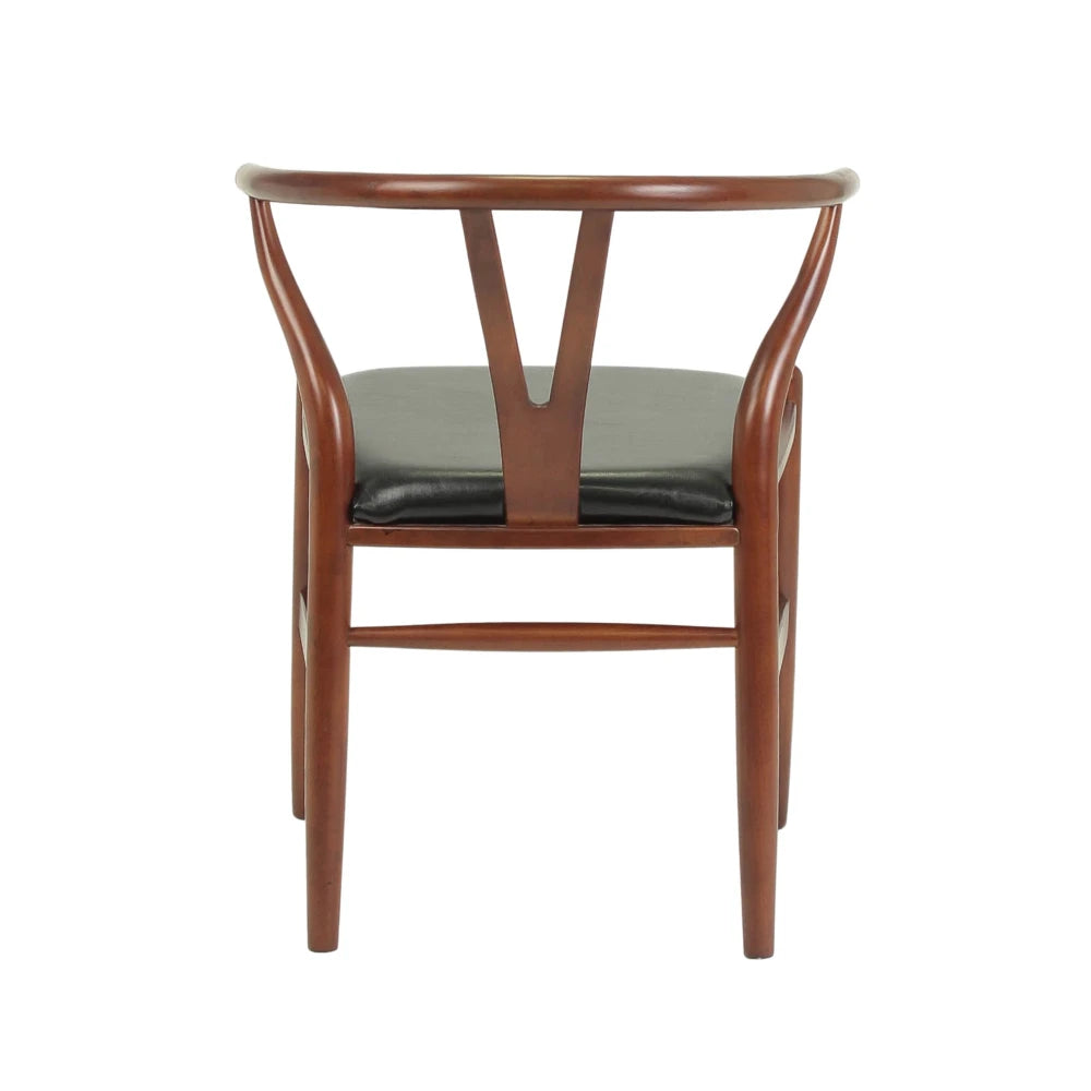 Silla Wishbone - Madera de Roble tapizada