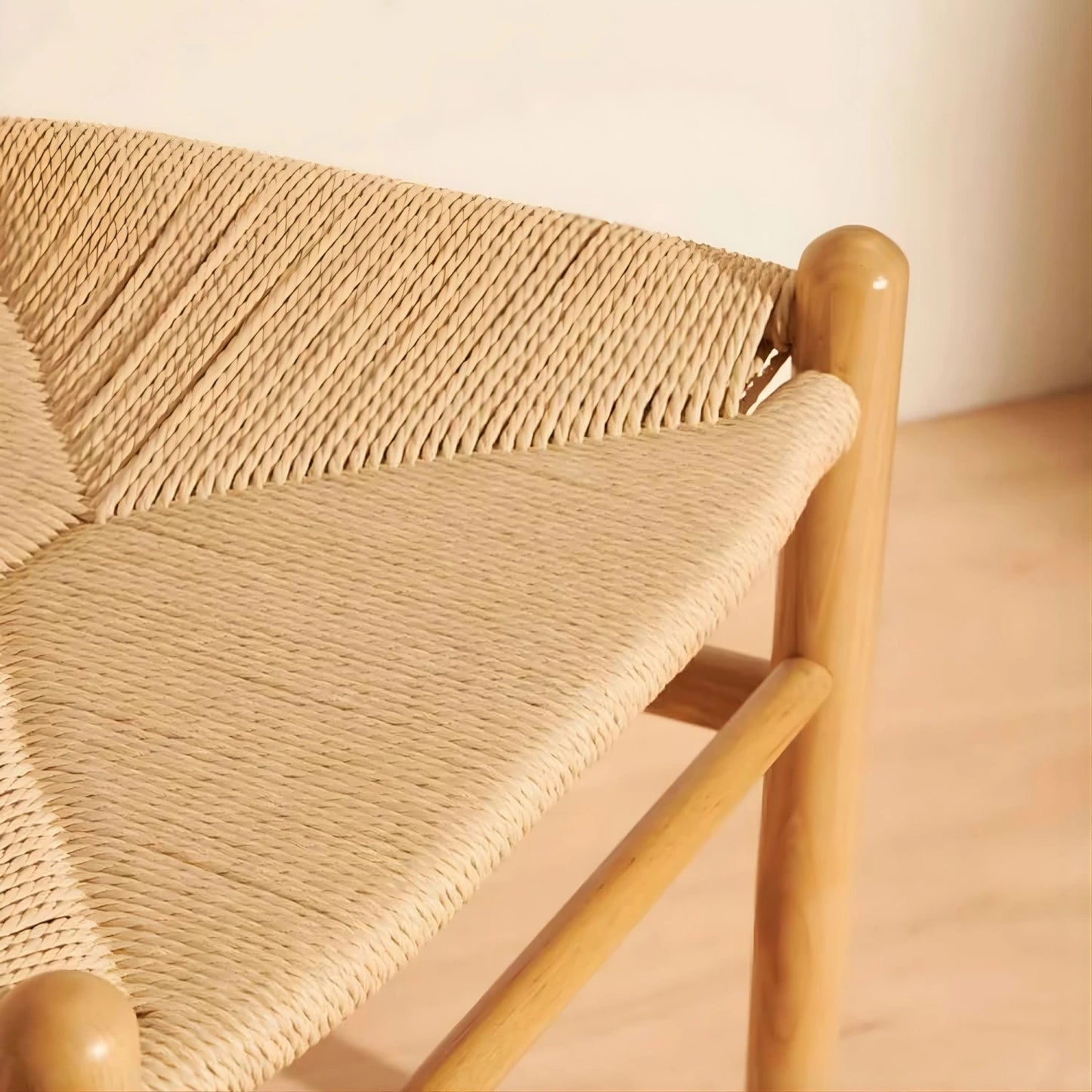Silla Wishbone - Madera y Ratán natural - Natural