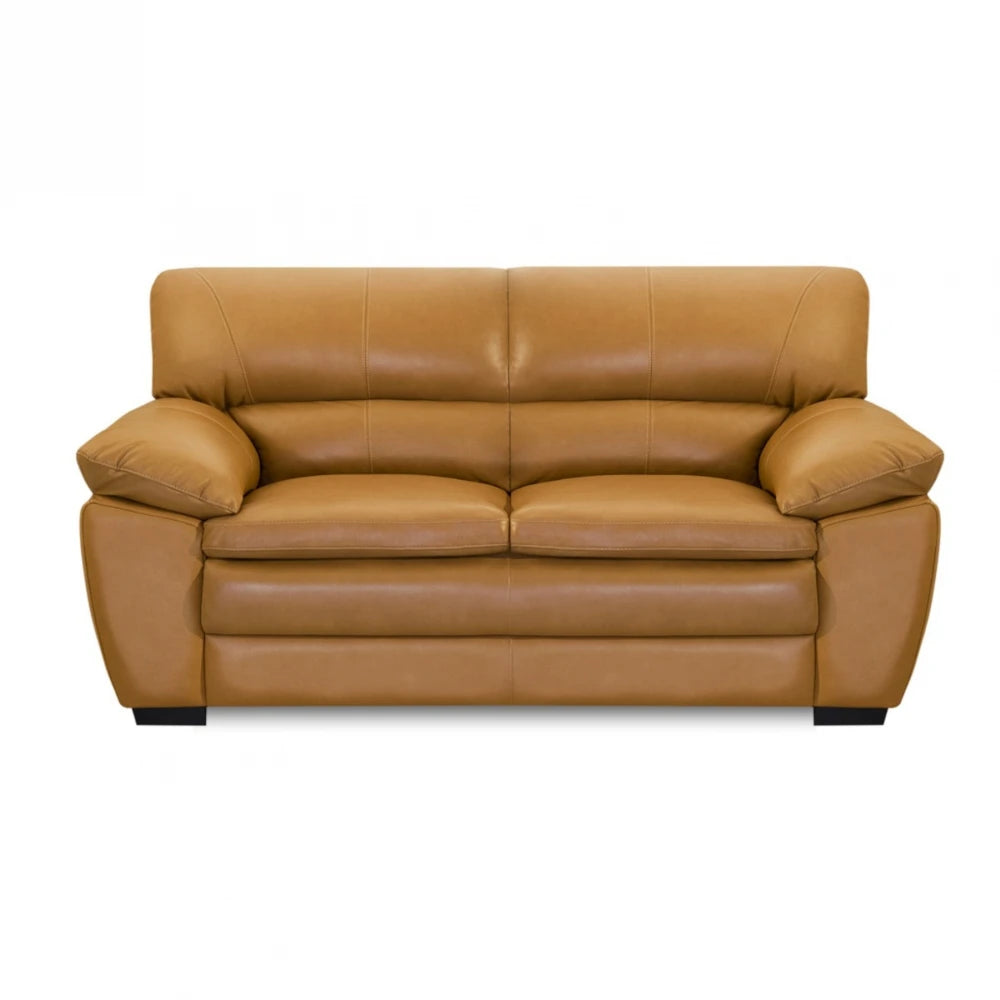 Sillón 100% Cuero - 2 Cuerpos Promax - Caramelo