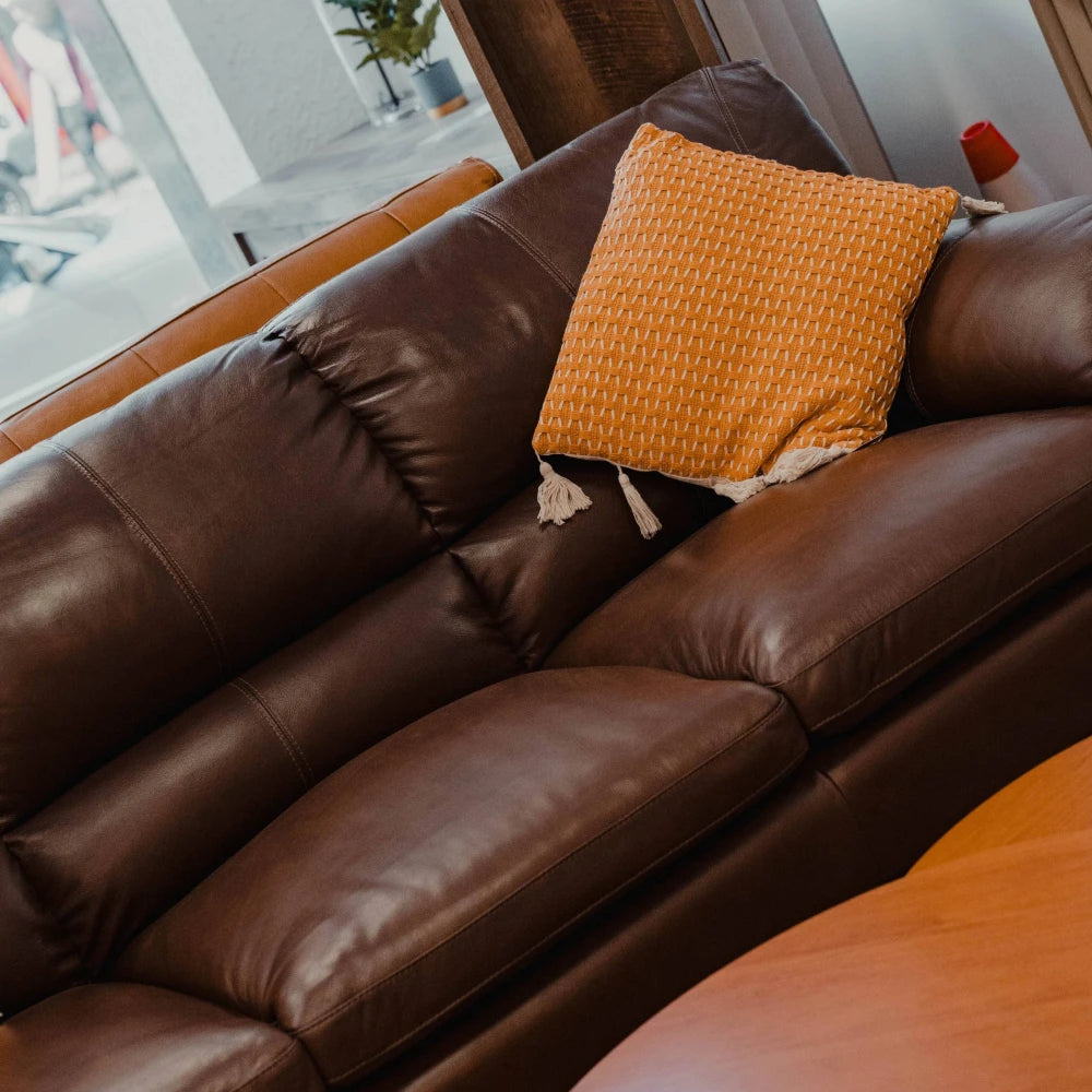 Sillón 100% Cuero - 2 Cuerpos Promax - Marrón