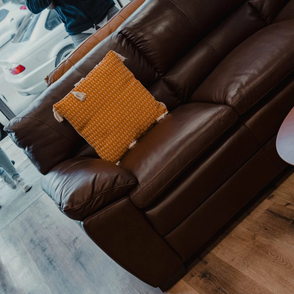 Sillón 100% Cuero - 2 Cuerpos Promax - Marrón