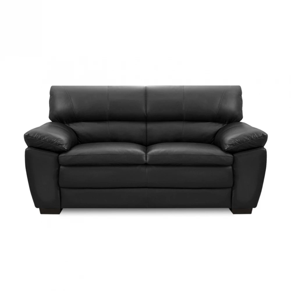 Sillón 100% Cuero - 2 Cuerpos Promax - Negro