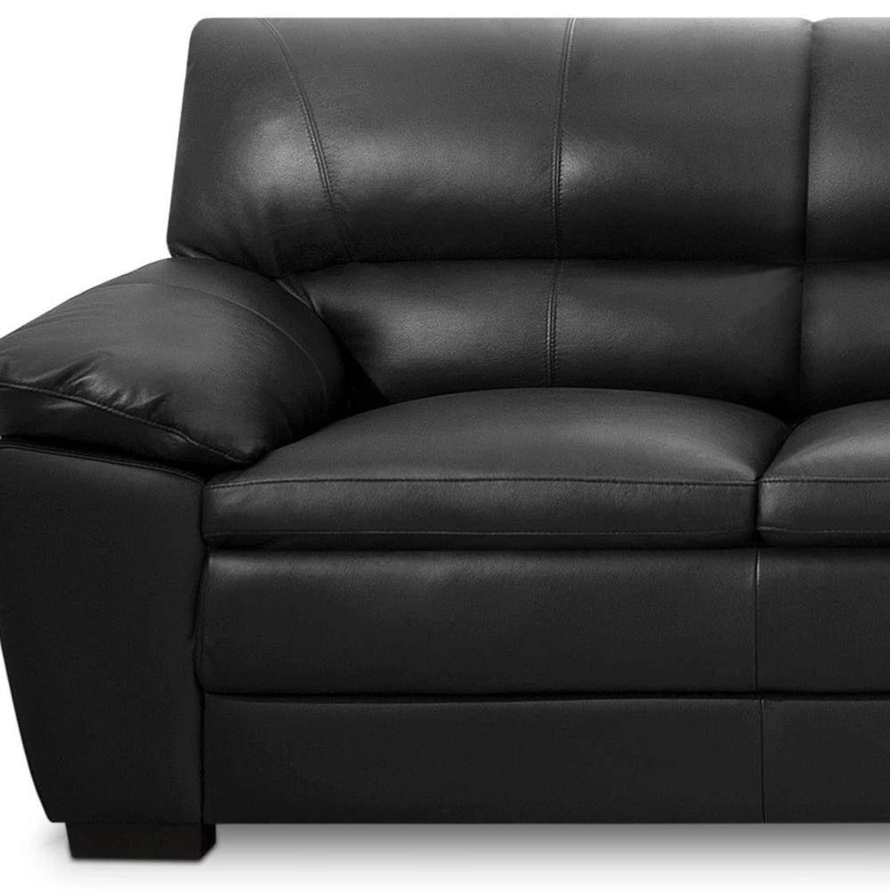 Sillón %100 Cuero - 3 Cuerpos - Promax - Negro