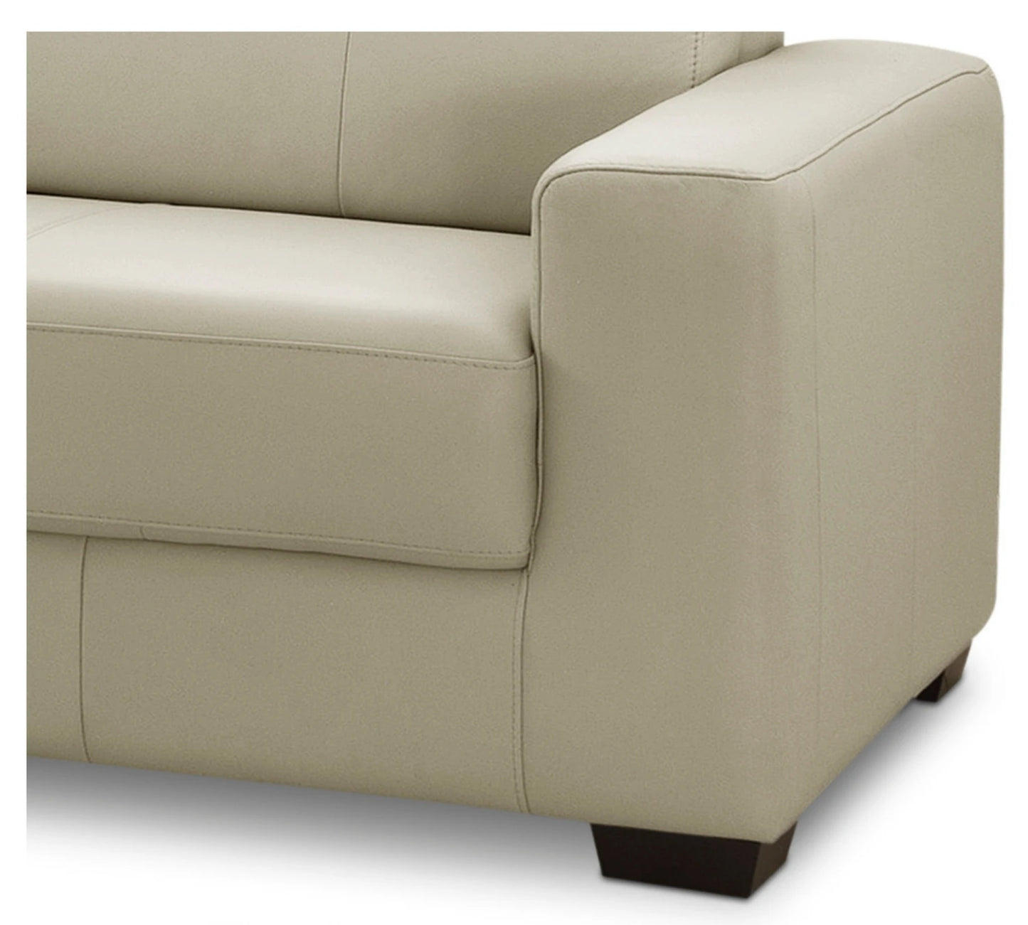 Sillón 100% Cuero - 3 Cuerpos - Berkley - Arena