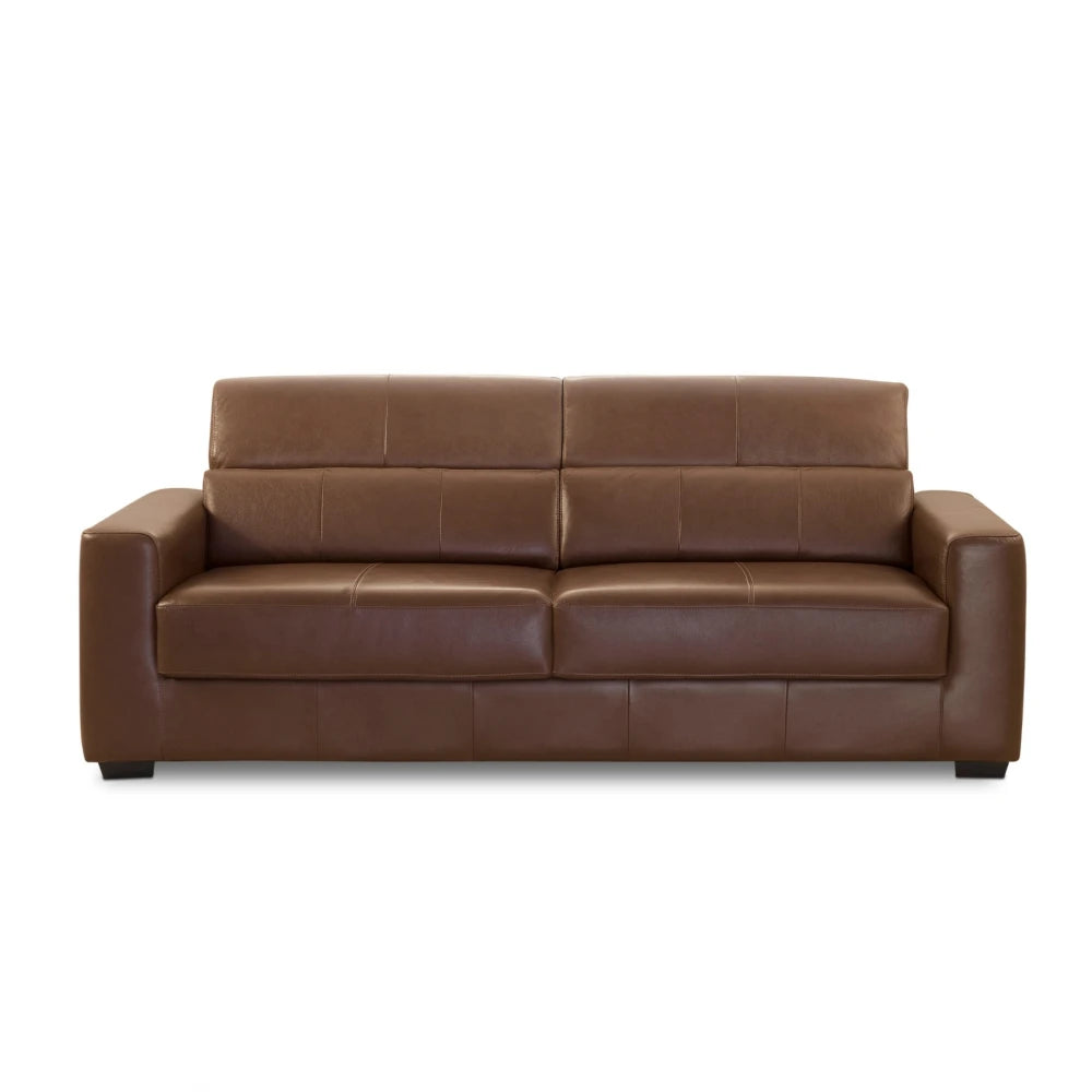 Sillón 100% Cuero - 3 Cuerpos - Berkley - Marrón