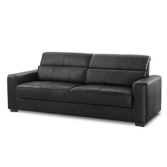 Sillón 100% Cuero - 2 Cuerpos - Berkley - Negro