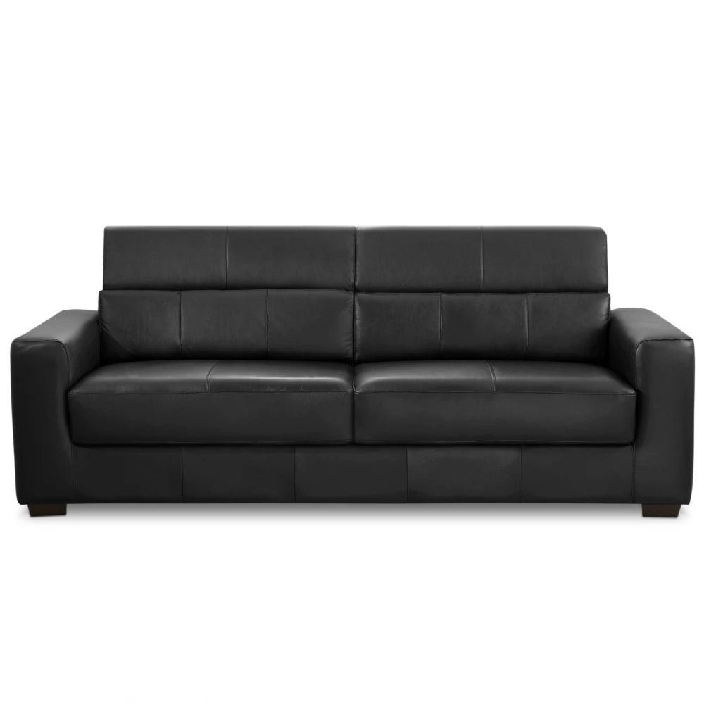 Sillón 100% Cuero - 2 Cuerpos - Berkley - Negro