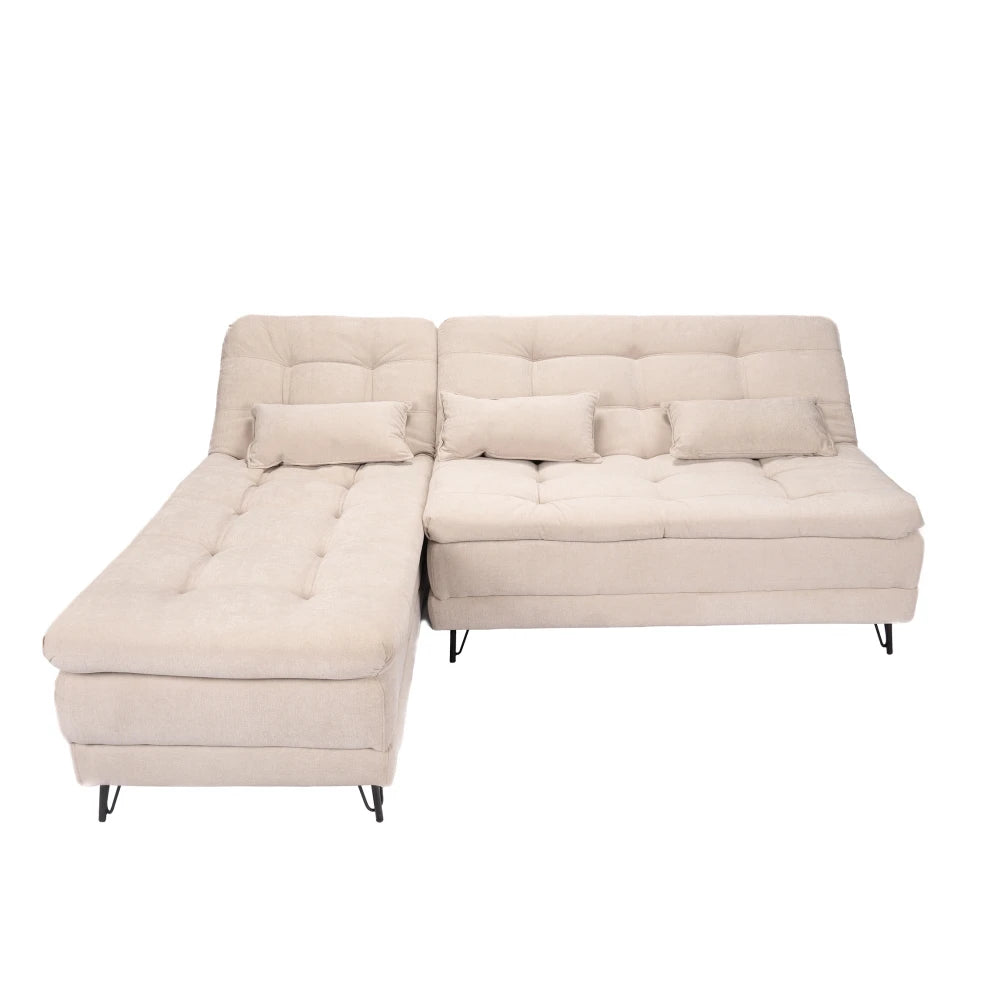 Sillón Cama con Chaise Izquierdo y derecho - Vértice - Beige