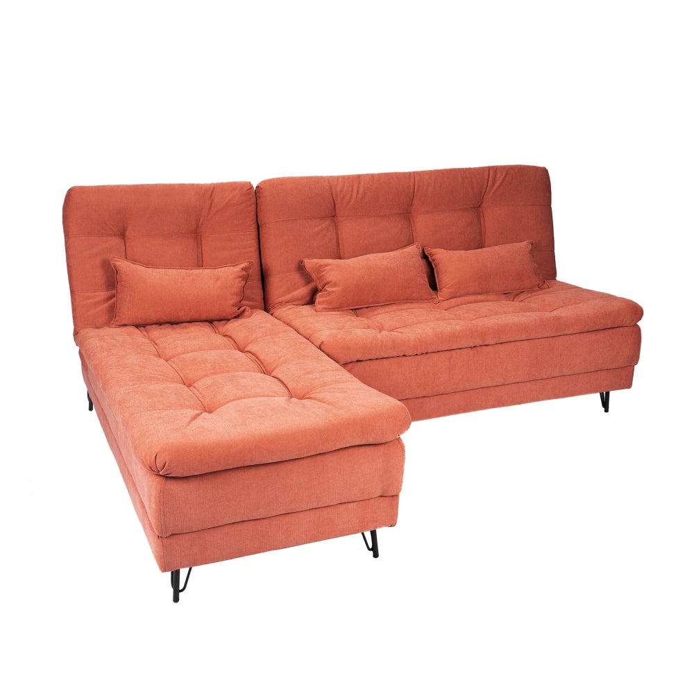 Sillón Cama con Chaise Izquierdo y derecho - Vértice - Gris