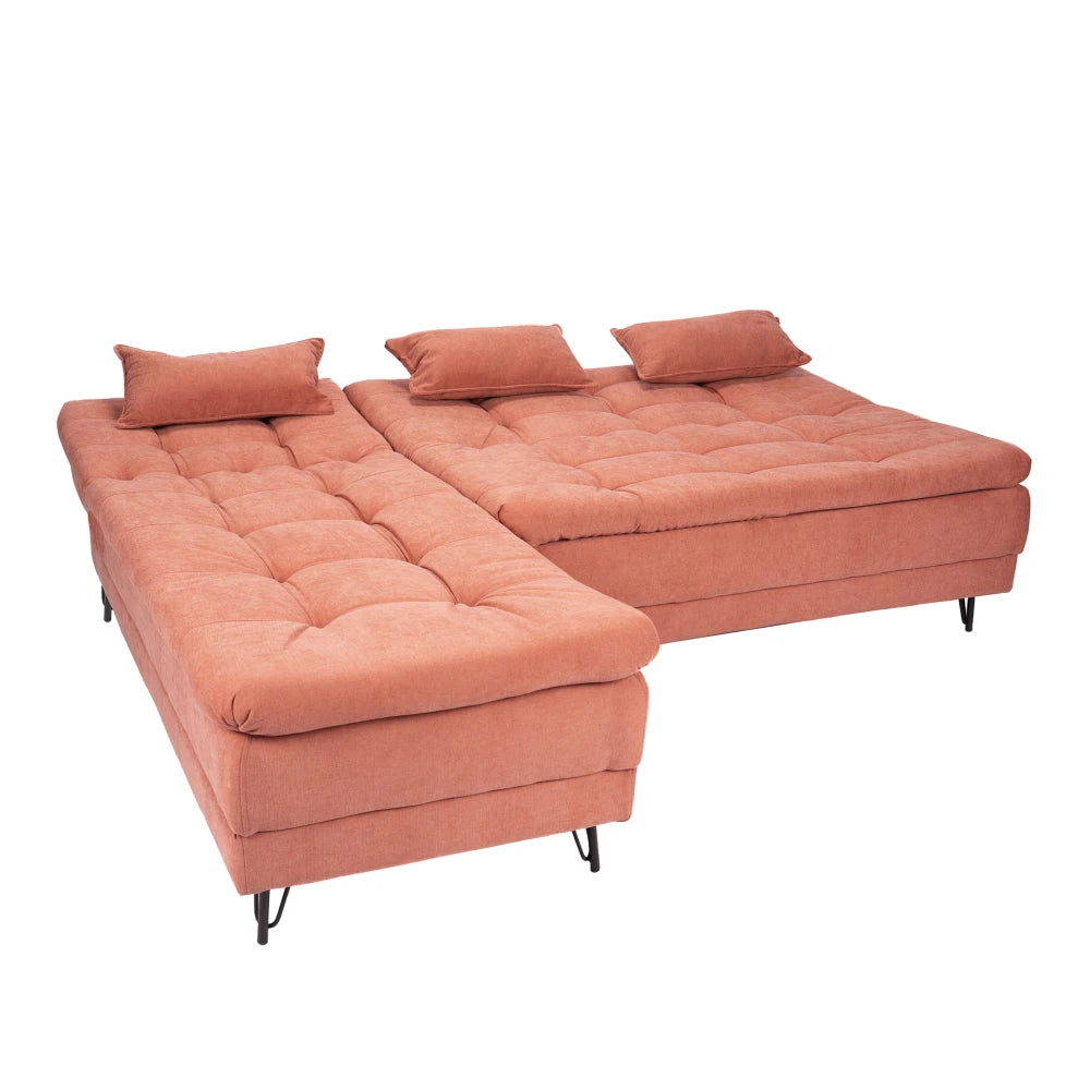 Sillón Cama con Chaise Izquierdo y derecho - Vértice - Rojo