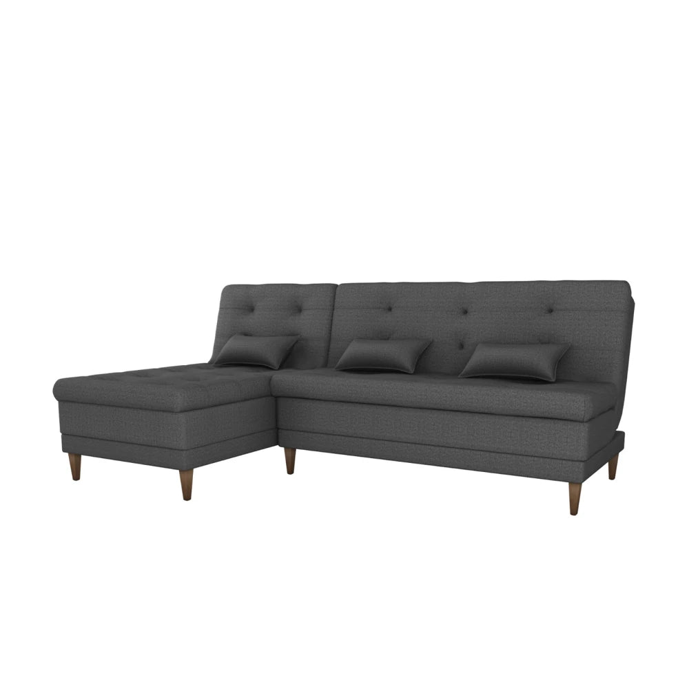 Sillón Cama con Chaise - Good - Gris Claro