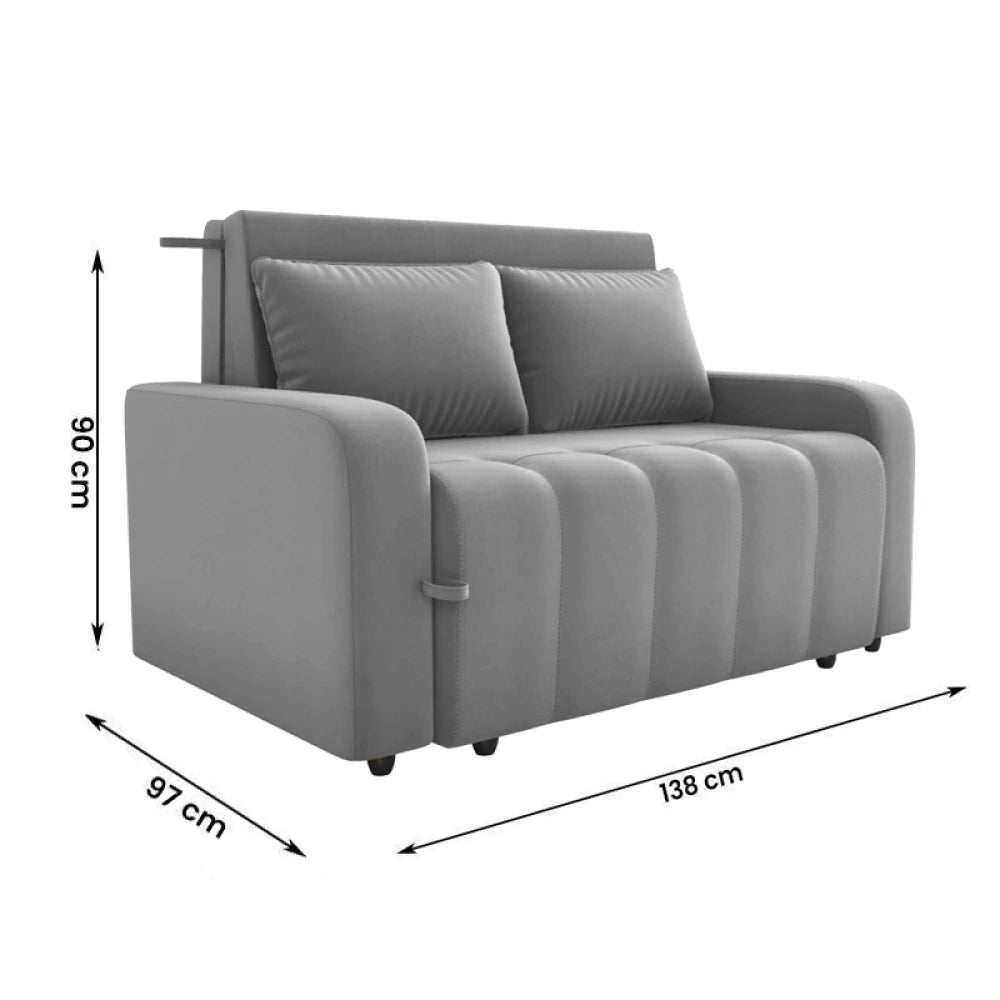 Sofá Cama Atis New con Baúl - Gris