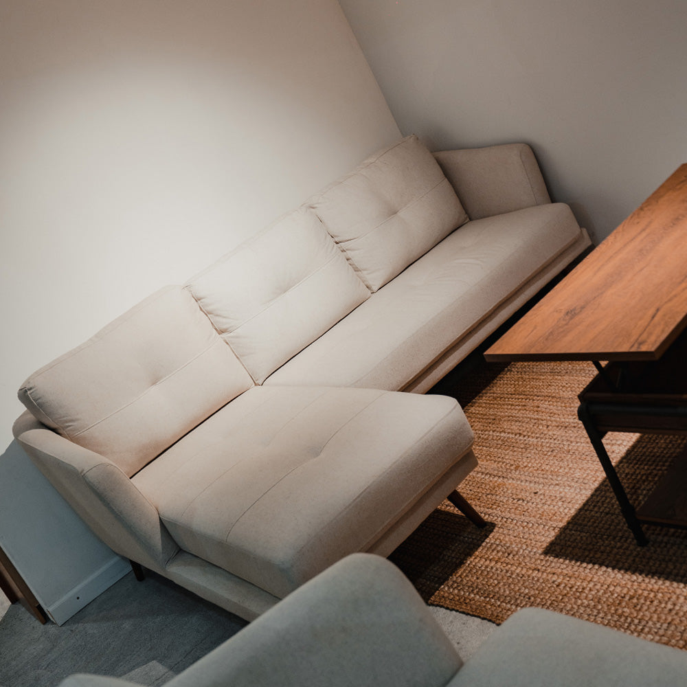 Sofá Con Chaise - Trinidad - 3 Cuerpos - Gris