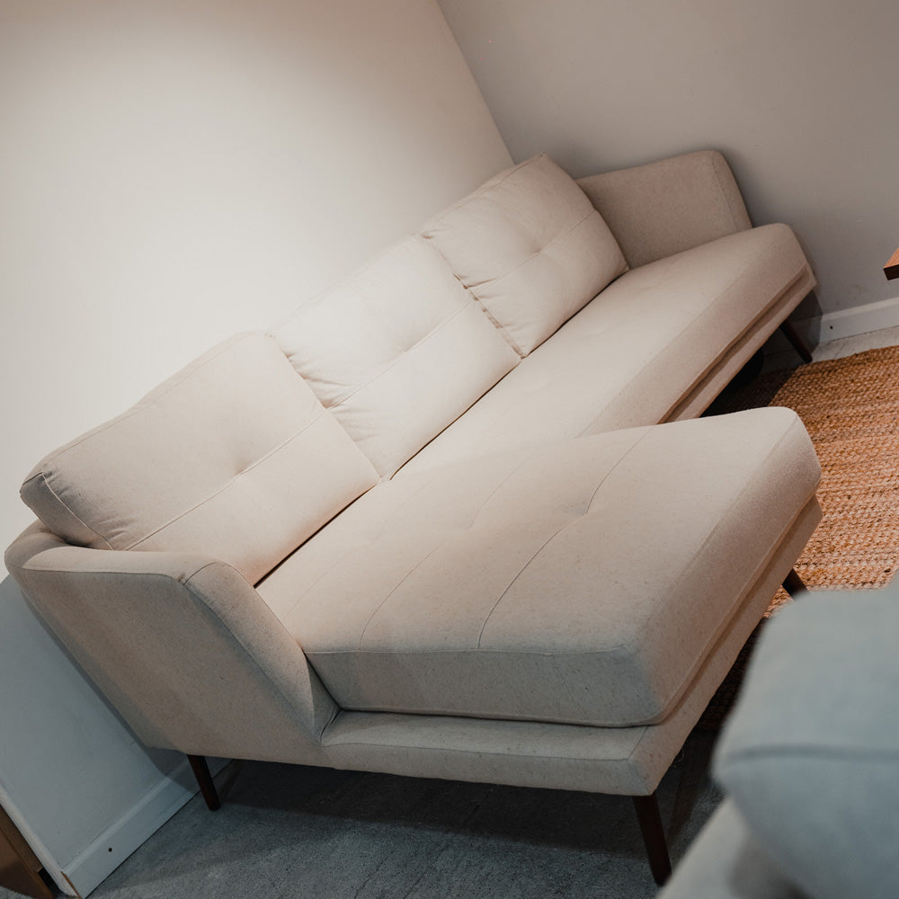 Sofá Con Chaise - Trinidad - 3 Cuerpos - Izquierdo - Beige