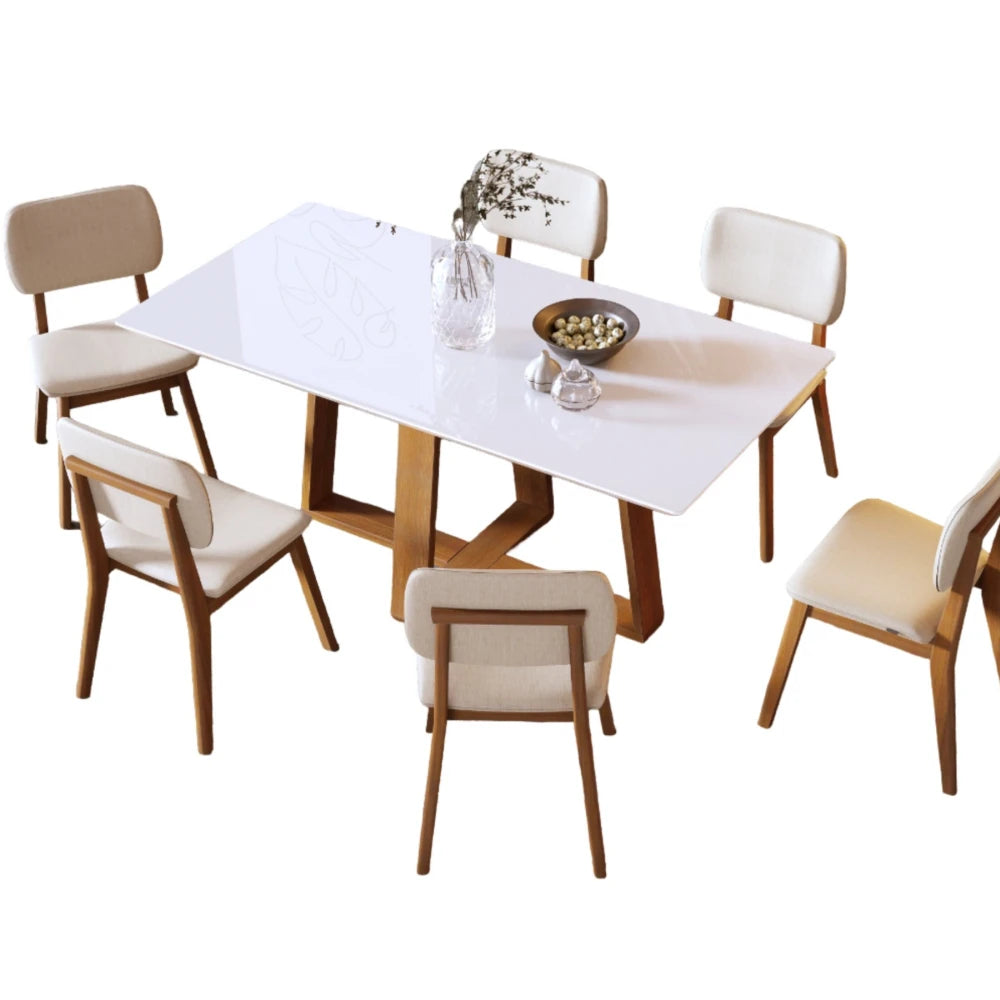 Mesa de Comedor Wood 1.6 - Rectangular - Línea Nevada