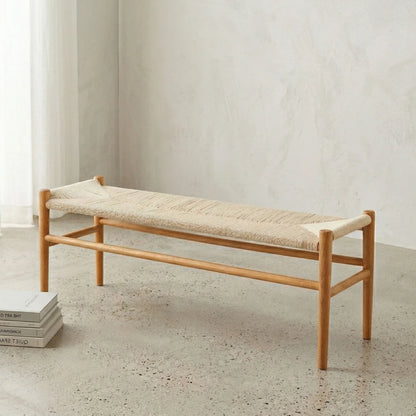 Banco Madera Natural Wishbone - Línea Serena
