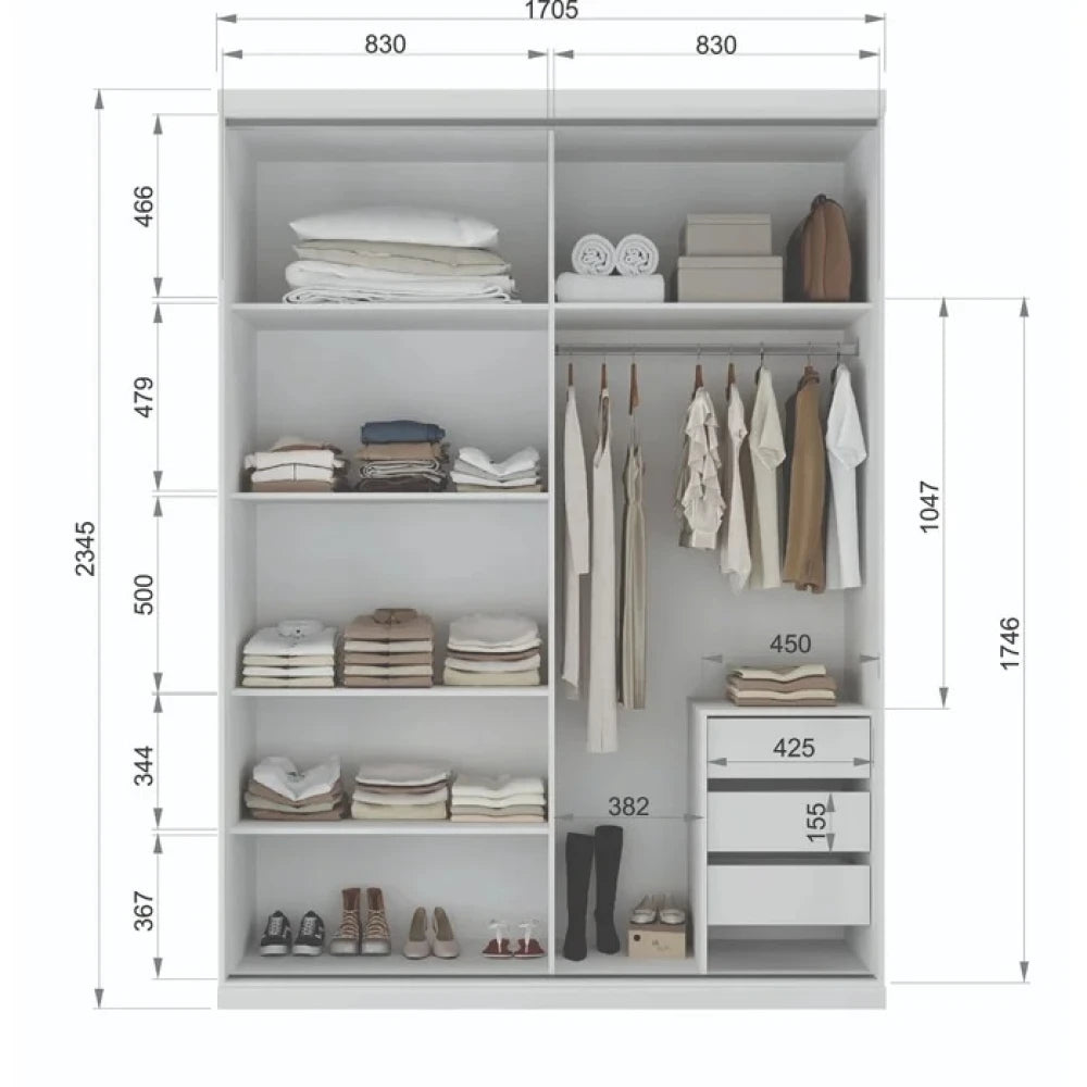 Ropero puertas corredizas Plus - FIT