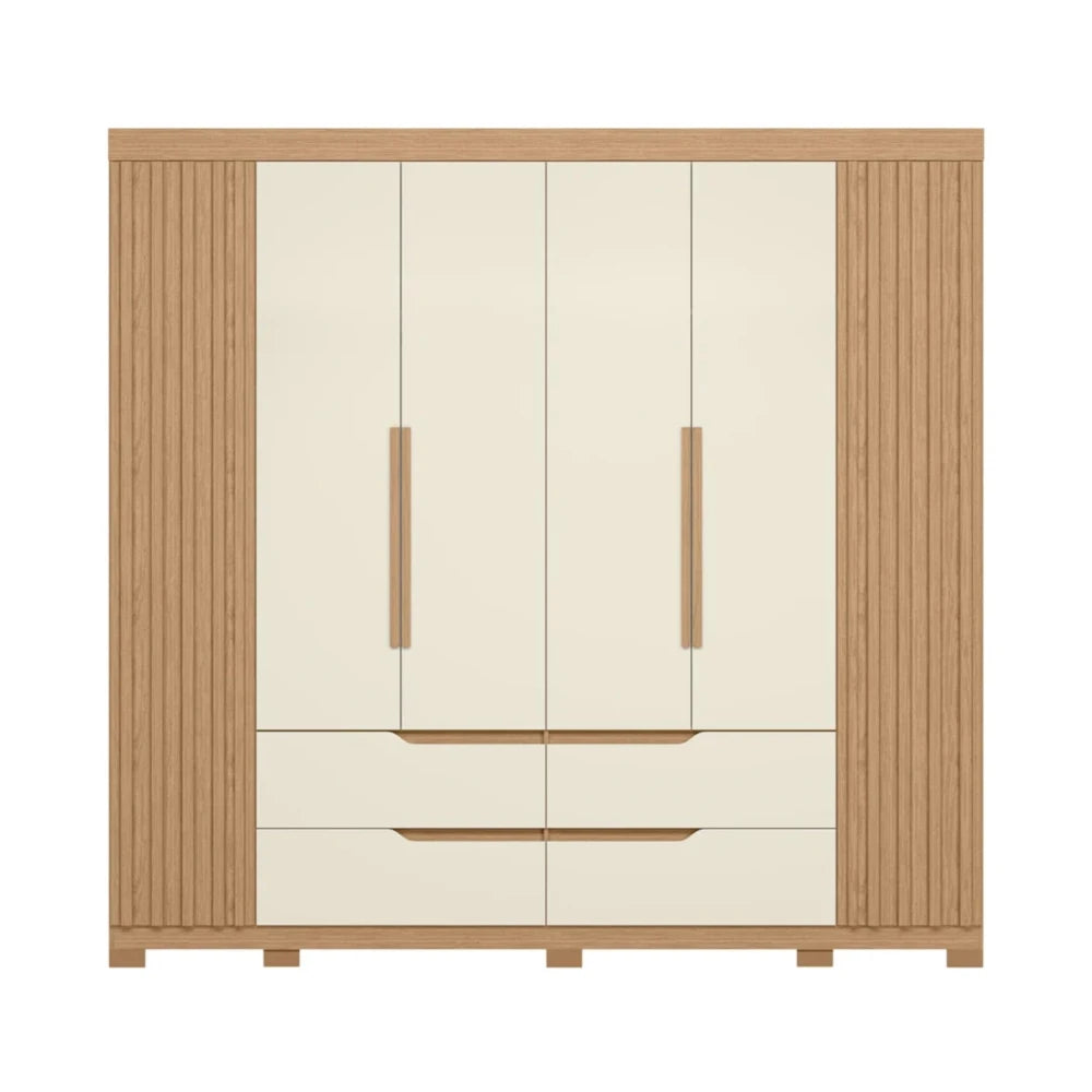 Ropero 6 puertas 4 cajones - Doble Casal - Beige - Línea FIT
