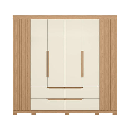Ropero 6 puertas 4 cajones - Doble Casal - Beige - Línea FIT
