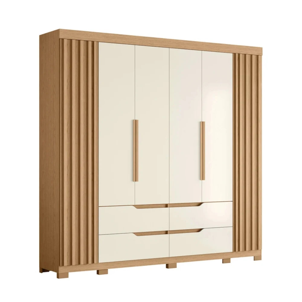 Ropero 6 puertas 4 cajones - Doble Casal - Beige - Línea FIT