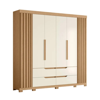 Ropero 6 puertas 4 cajones - Doble Casal - Beige - Línea FIT