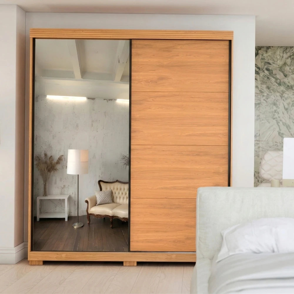 Ropero 2 puertas corredizas con espejo Doble Cara - Nordik
