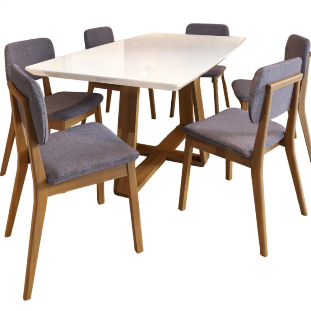 Mesa de Comedor Wood 1.6 - Rectangular - Línea Nevada