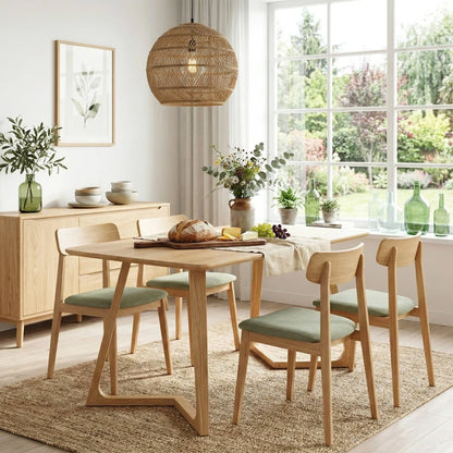 Mesa de comedor Aura - Madera Maciza 120 cm - Línea Serena