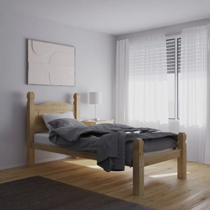 Cama 1 Plaza - Madera maciza - Línea Monterrey - Nogal